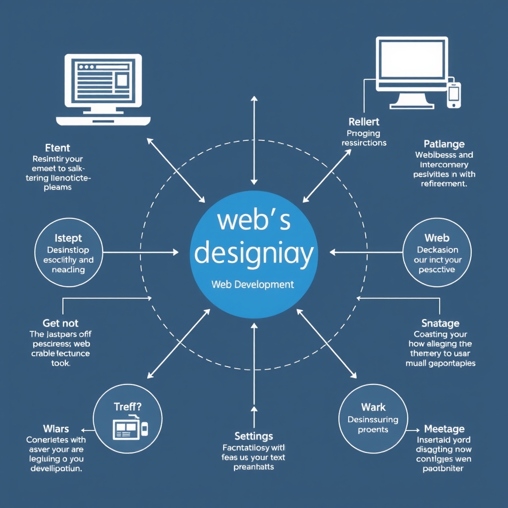 Sơ đồ mô phỏng thiết kế website và phát triển web 